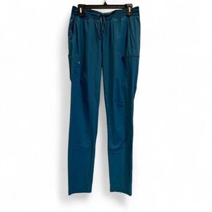 Scrub Joy turquoise/blue scrub pants with adjustable waistband size M